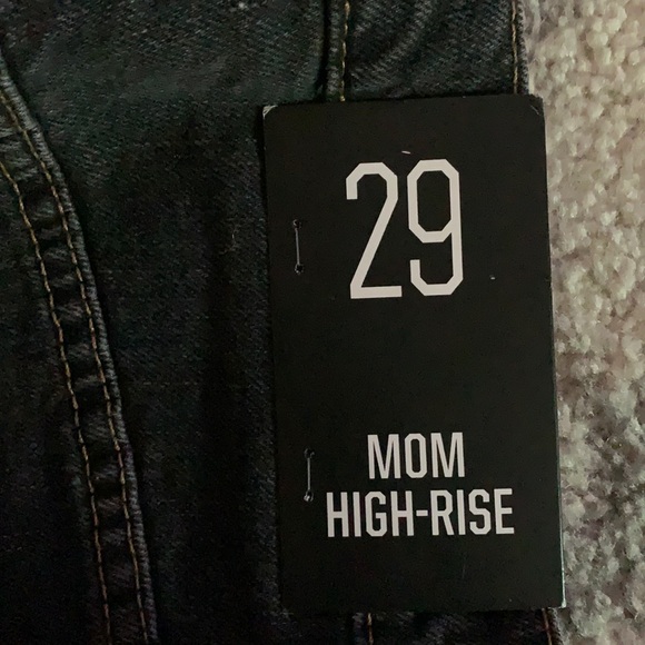 High rise black denim shorts - Picture 4 of 6